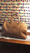 K&YFOB Weekender bag in “open pore leather” CARAMEL