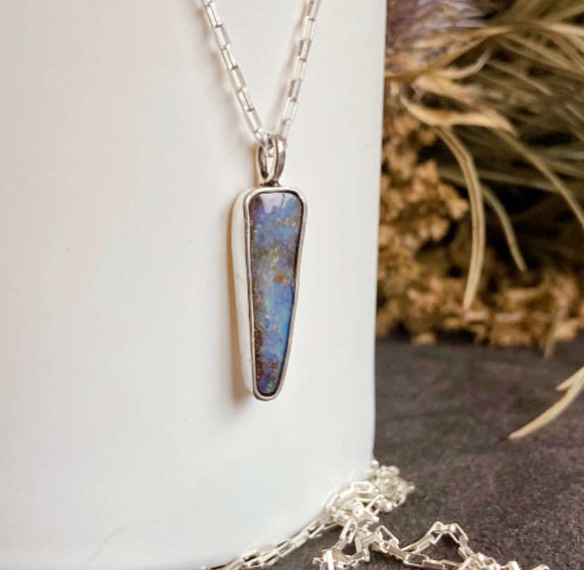 Image of Australian Boulder Opal necklace #2