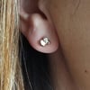 Gold and diamond cluster studs