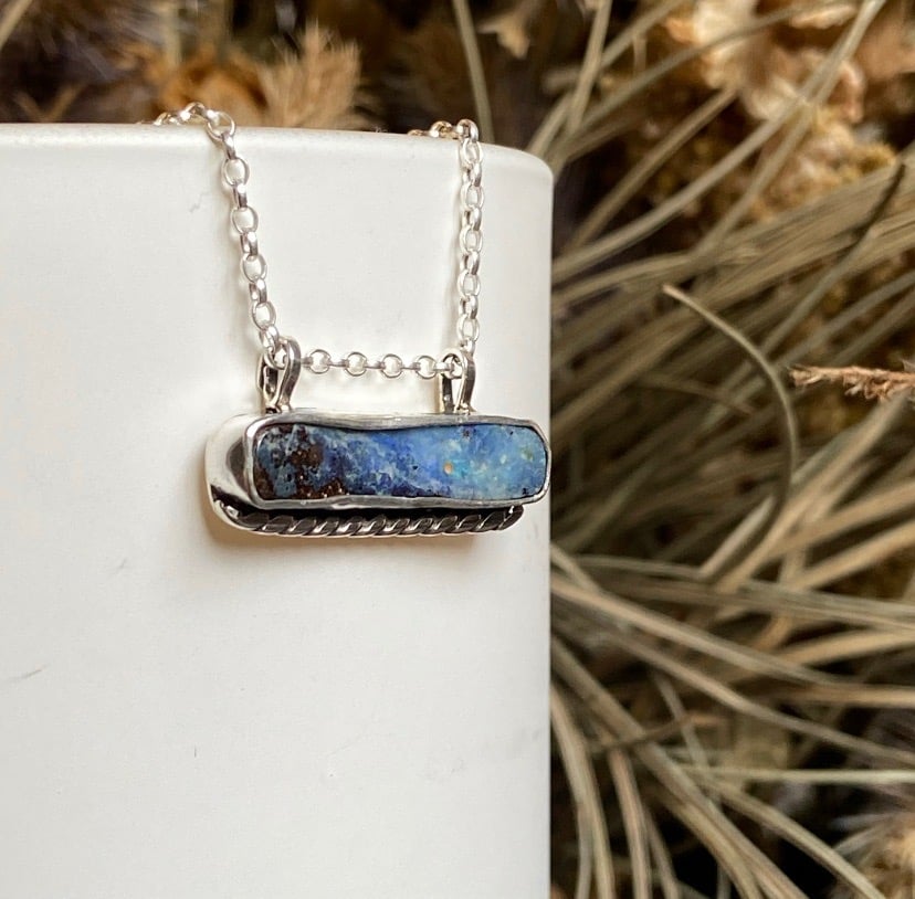 Image of Australian Boulder Opal necklace #1