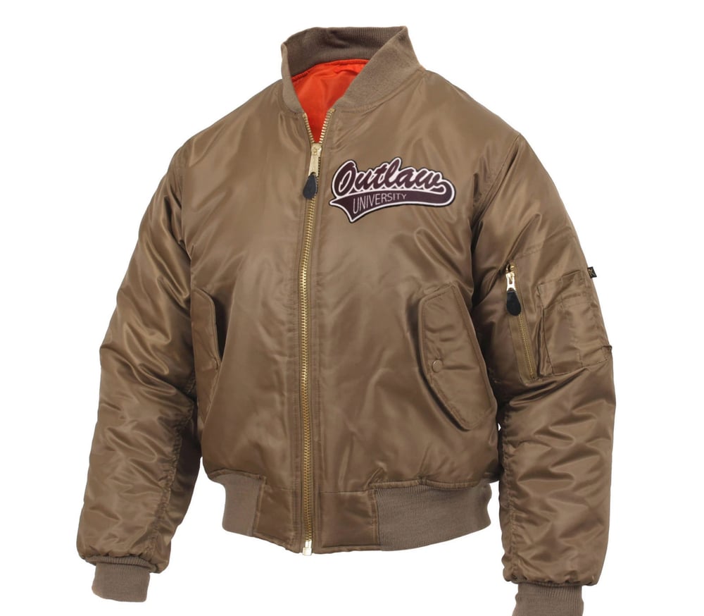 Image of Outlaw Flight Jacket - Comes in Camo, Sage Green, Brown, Maroon