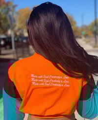 Image 2 of Signature multi-colored crop hoodie