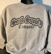 Image 2 of (Logo) SSC • CREWNECK - Grey & Blk Prnt