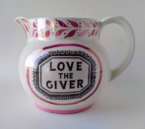 Love the Giver / Love and Be Happy jug