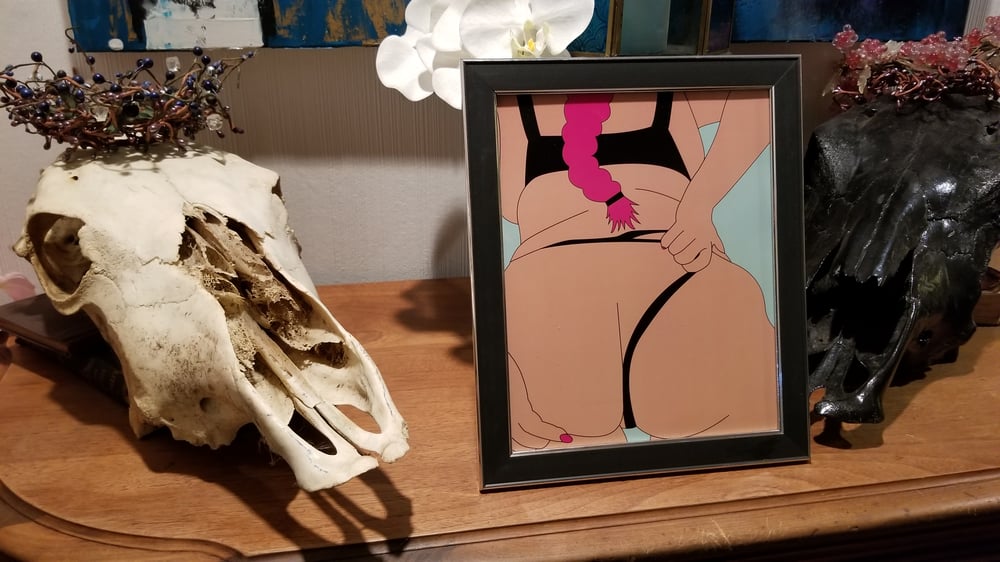 Image of Thong pull pinup (unframed)