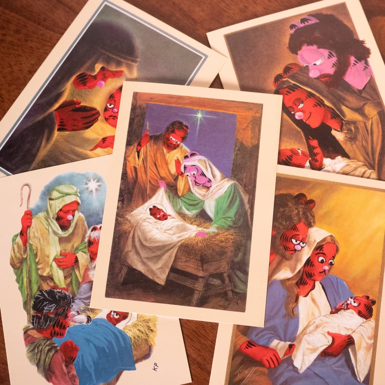 @GarfieldFromMemory x Cat Man : The Birth Of Gesus 5 Card Set Image 3
