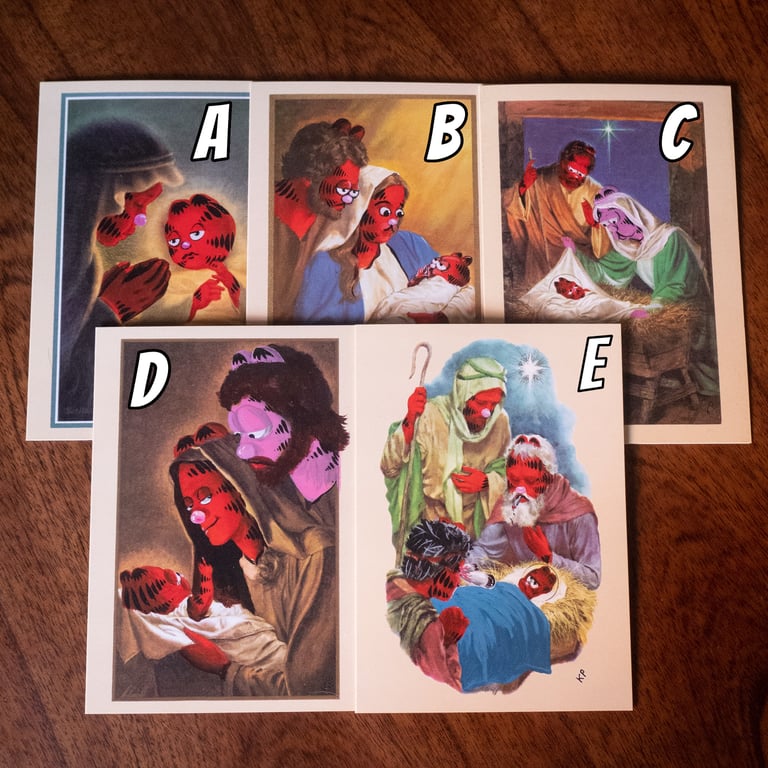 @GarfieldFromMemory x Cat Man : The Birth Of Gesus 5 Card Set Image 5