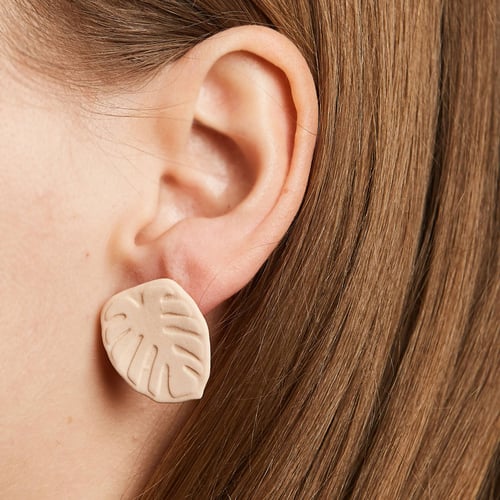 Image of manoa monstera earrings