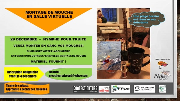 Image of COMPLET *****29 décembre - Montage de nymphe tchèque à truite