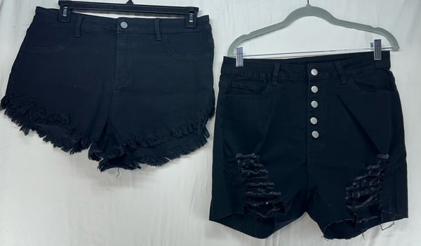Image of 2 Pair Shein Curve Black Shorts - 1X