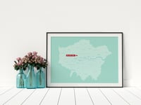 Image 1 of 'You are Here' Personalised map of London Boroughs 1