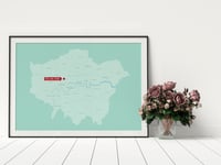 Image 3 of 'You are Here' Personalised map of London Boroughs 1