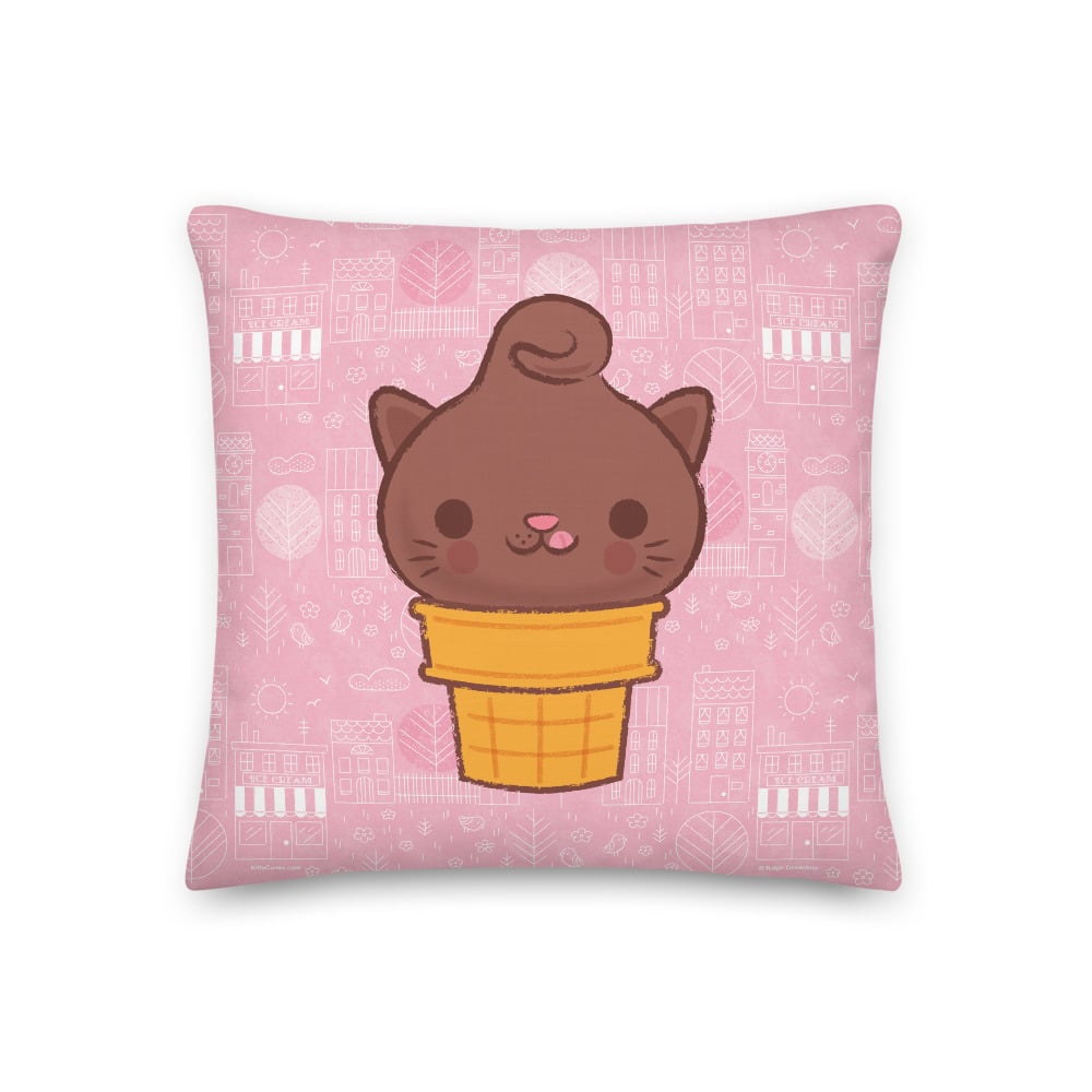 Image of Classic Koko and Town Pattern 18" x 18" Pillow