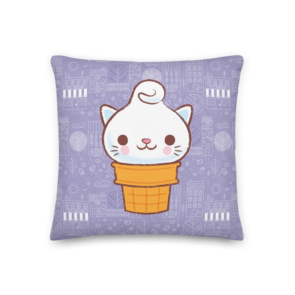 Image of Classic Yumi and Town Pattern 18" x 18" Pillow