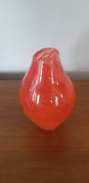 Red Cut neck vase 