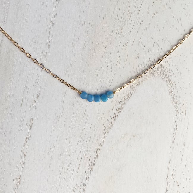 Baby Faceted Aquamarine Choker