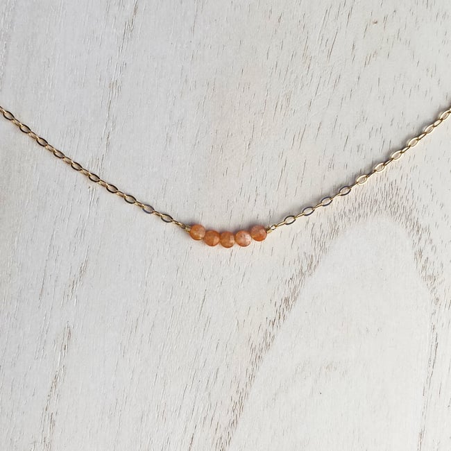 Baby Peach Sunstone Choker