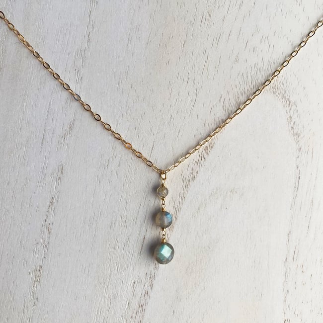 3 Tiered Labradorite Necklace