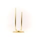 Image of Uneven U Vase, raw brass: Tall height, Narrow U, Thick Tube