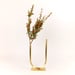 Image of Uneven U Vase, raw brass: Medium Height, Medium U, Thick Tube