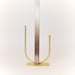 Image of Uneven U Vase, raw brass: Short Height, Medium U, Thin Tube