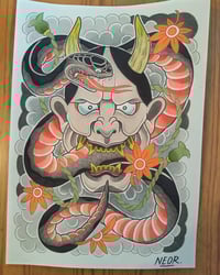 Hannya and snake