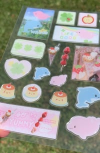 Image 2 of heisei retro puffy sticker sheet glitter epoxy