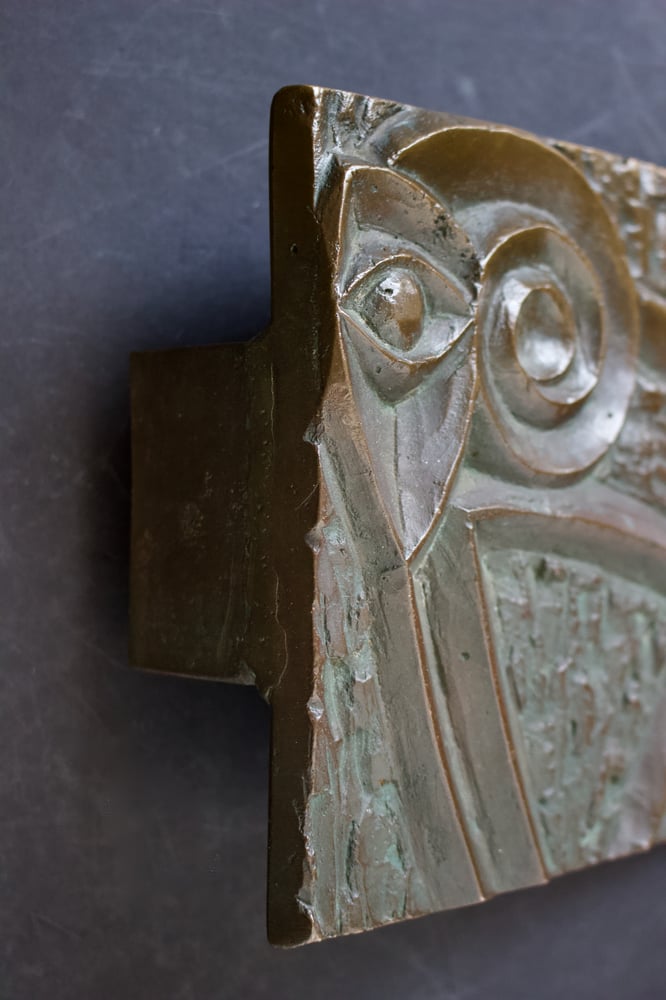 Image of Bronze Door Handle with Modernist Zoomorphic Motif