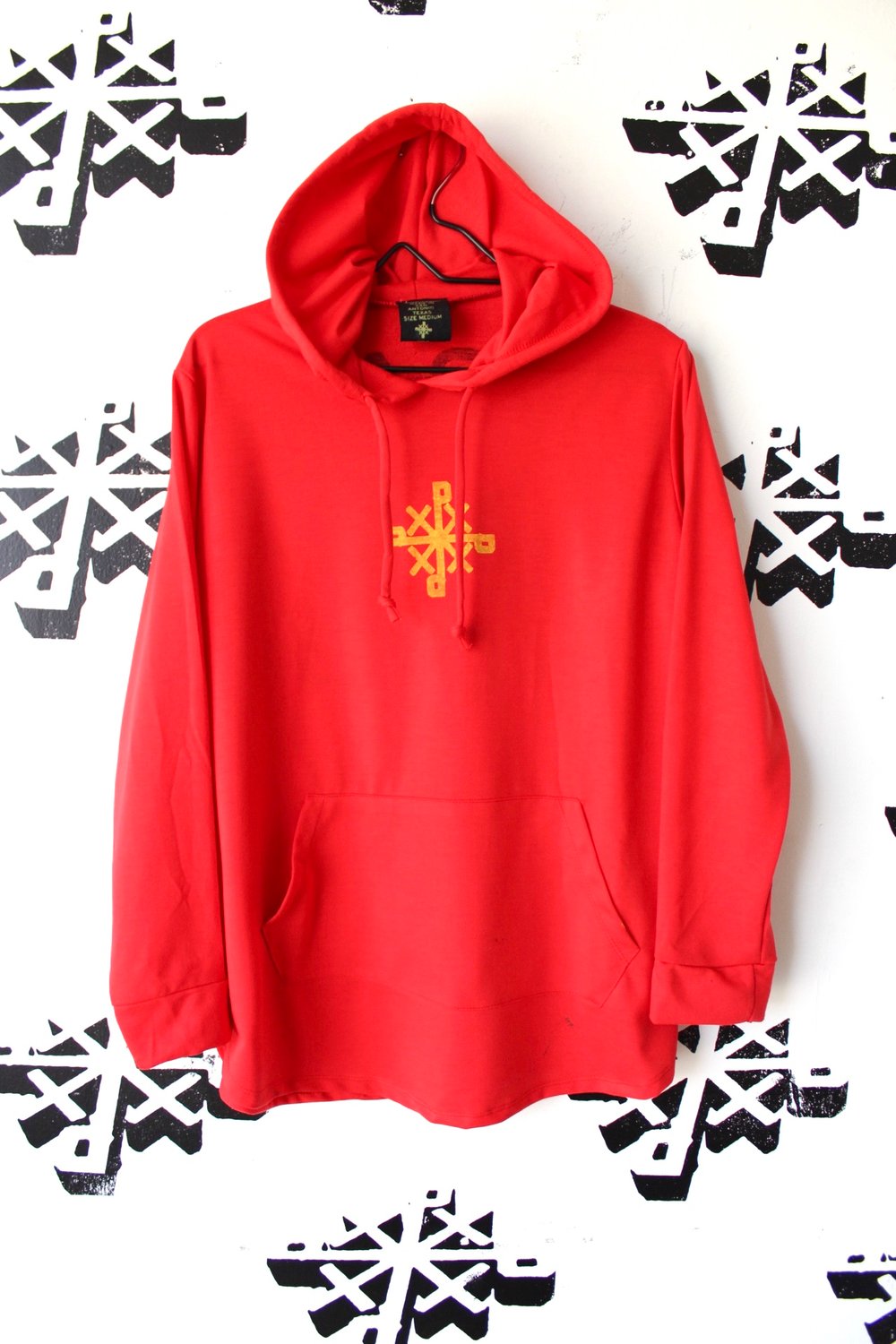 from the sky hoodie in red 