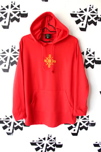 Image of from the sky hoodie in red 
