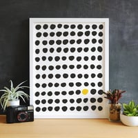 Image 3 of Black and Gold Dots Print