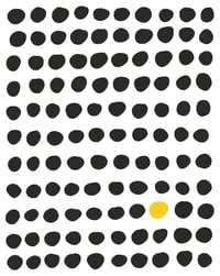 Image 2 of Black and Gold Dots Print