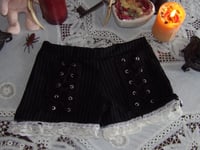 Image 1 of Pinstripe lace up short 