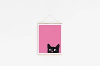 Image 3 of Oh Hai Kitty Black Cat Small Giclee Print 