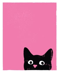 Image 5 of Oh Hai Kitty Black Cat Small Giclee Print 