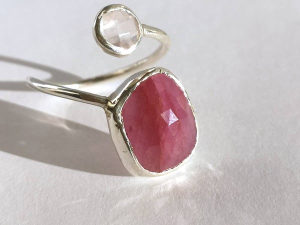 Image of Bague 2 nuances de rose