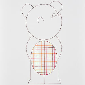 Image of "Bear" embroidered illustration