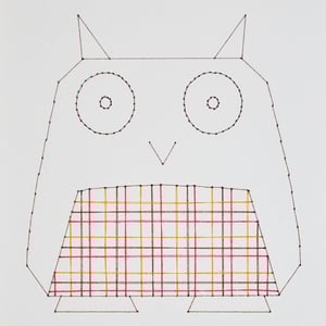 Image of "Owl" embroidered illustration