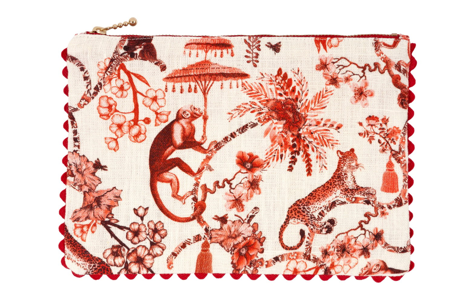 Image of Pochette sartoriale Chinoiserie - Chinoiserie sartorial pouch