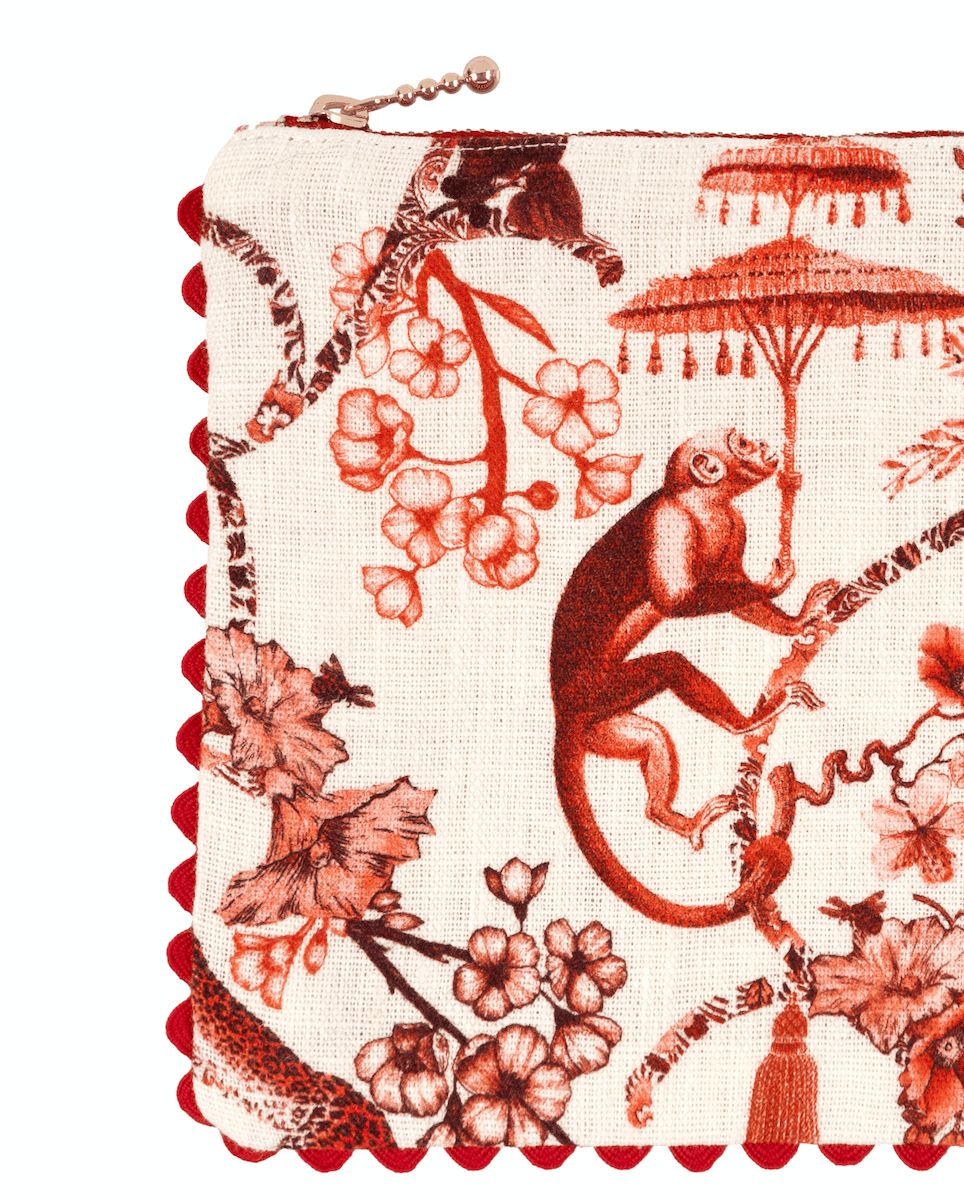 Image of Pochette sartoriale Chinoiserie - Chinoiserie sartorial pouch