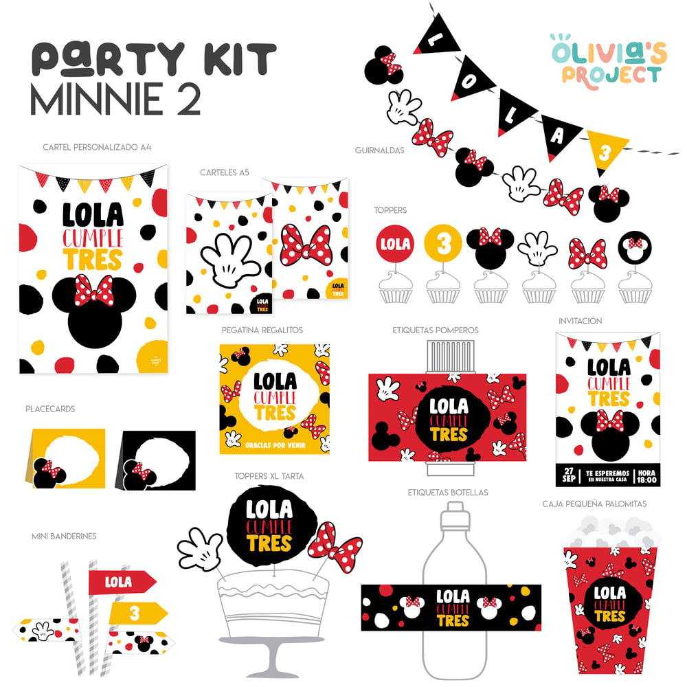 Image of Party Kit Minnie 2 Rojo
