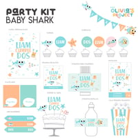 Image 1 of Party Kit Baby Shark Impreso