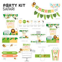 Image 1 of Party Kit Safari Impreso