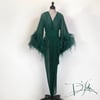Deep Green Sheer "Selene" Dressing Gown 10% OFF DISCOUNT CODE: FEMMEFATALE