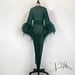 Image of Deep Green Sheer "Selene" Dressing Gown 10% OFF DISCOUNT CODE: FEMMEFATALE