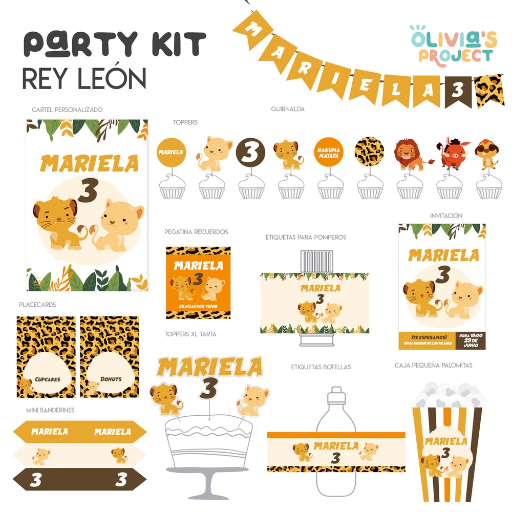 Image of Party Kit Rey León Impreso