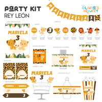 Image 1 of Party Kit Rey León Impreso