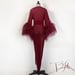 Image of Wine Sheer Selene Dressing Gown 10% OFF DISCOUNT CODE: FEMMEFATALE