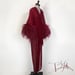 Image of Wine Sheer Selene Dressing Gown 10% OFF DISCOUNT CODE: FEMMEFATALE