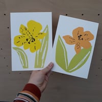 Image 1 of Cut-out Flowers A5 Screenprint